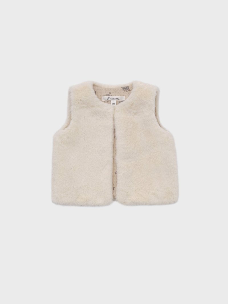 baby denys fur vest cream 344123