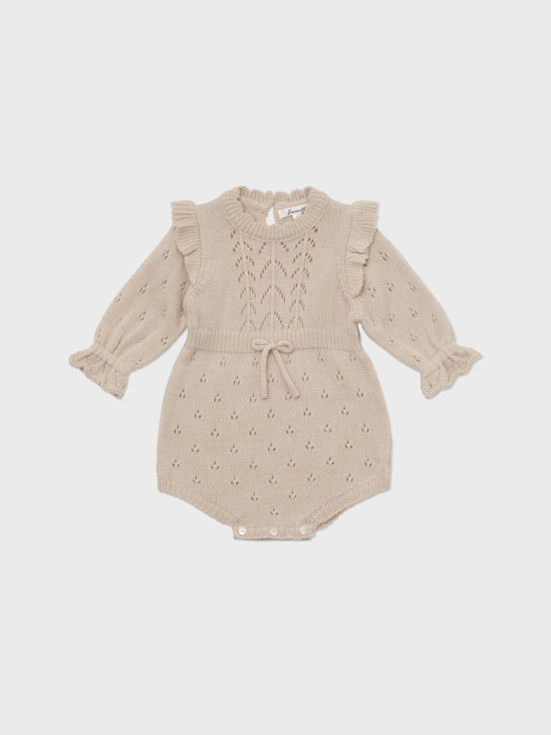 baby lena knit romper beige 271508