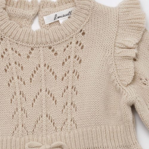 baby lena knit romper beige 500948