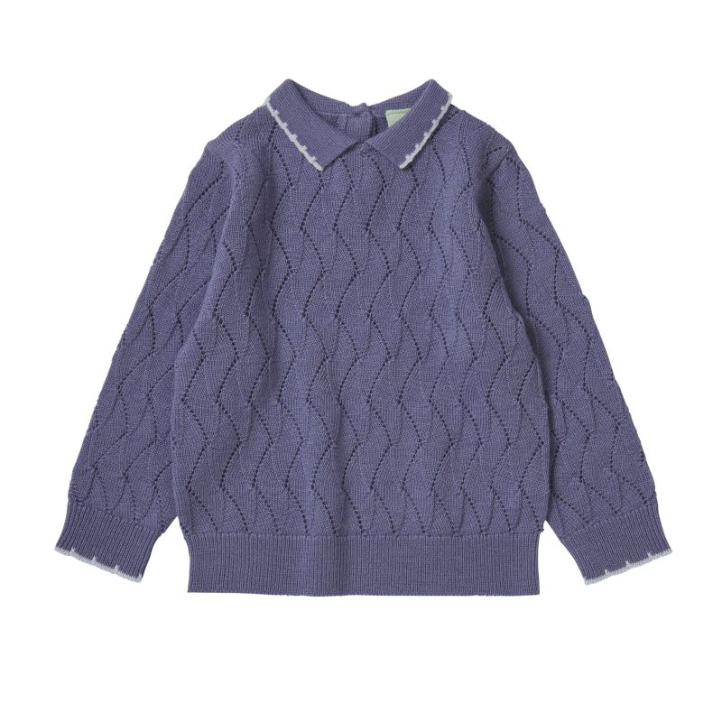 baby pointelle blouse dusty violet 623203