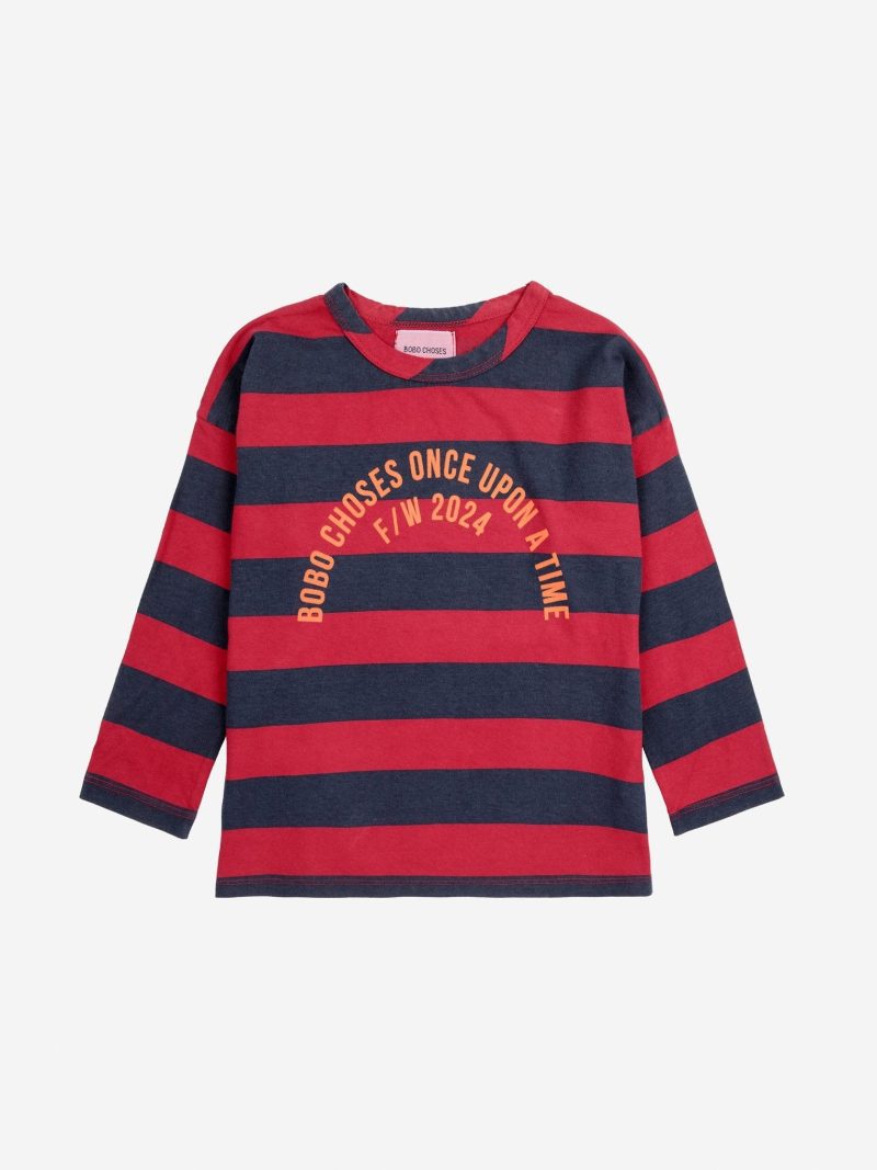 bobo circle stripes t shirt red 179629