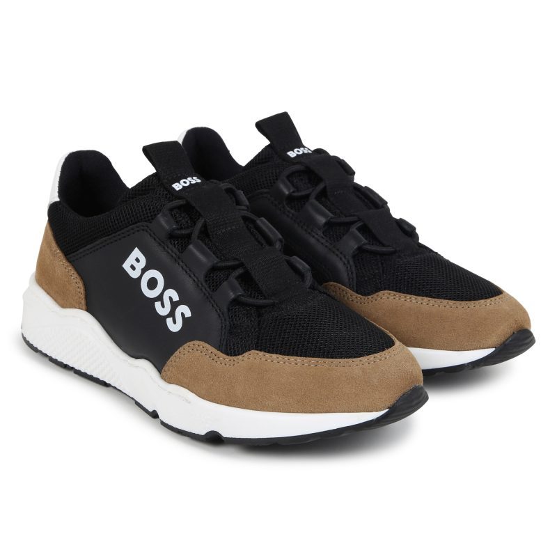 boss impressed trainers brown 655519