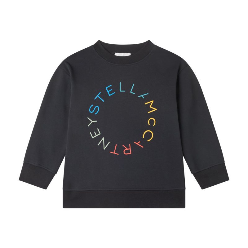 boy sweatshirt with logo disk print black 141651