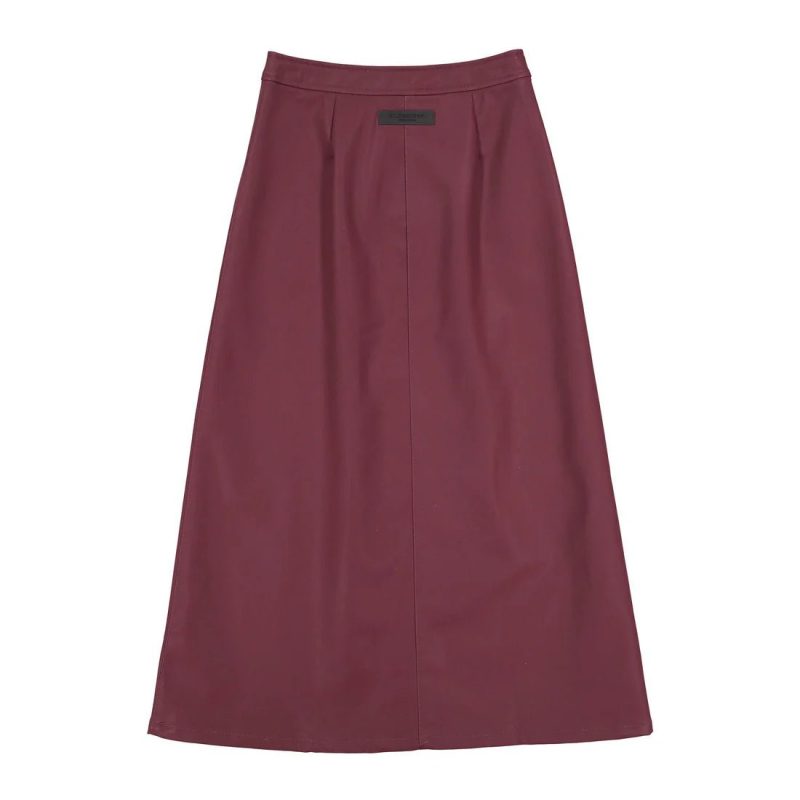 bright umber leather maxi skirt umber 107484