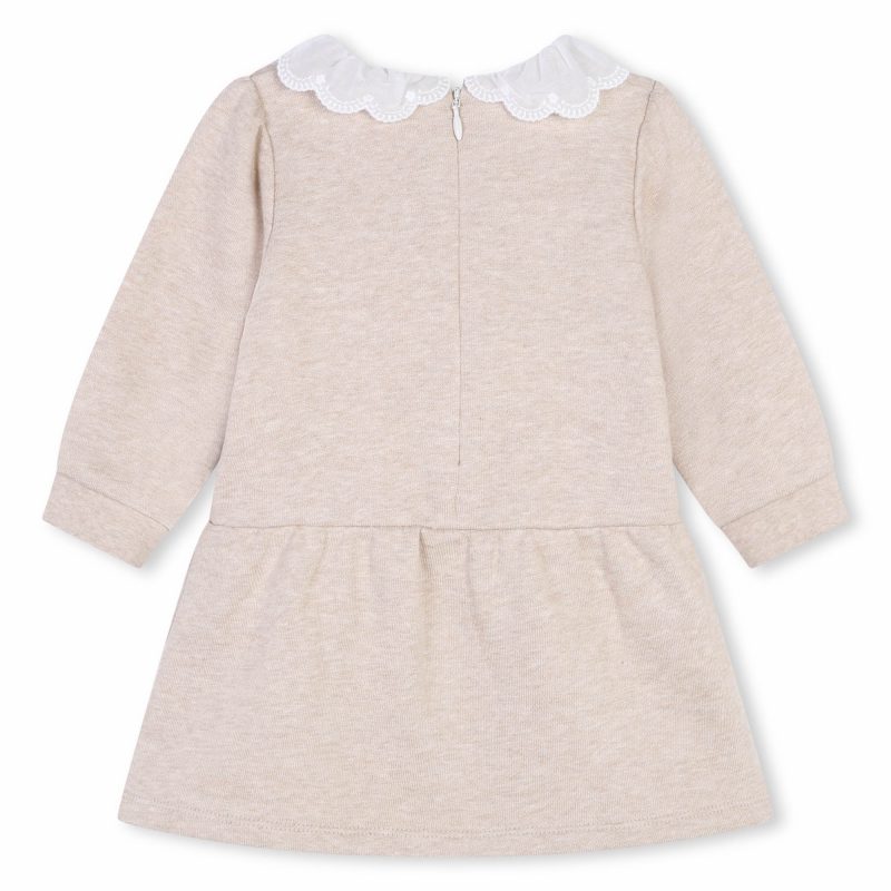 collared sweatshirt dress beige marl 991281