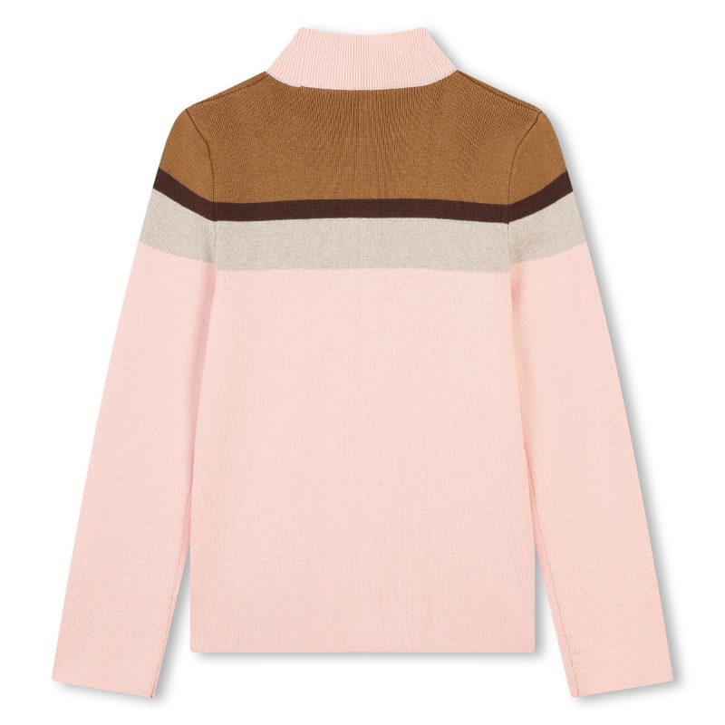 colorblock knit sweater pink wash pink 897294