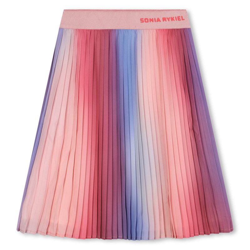 crepe pleated skirt multi 763484