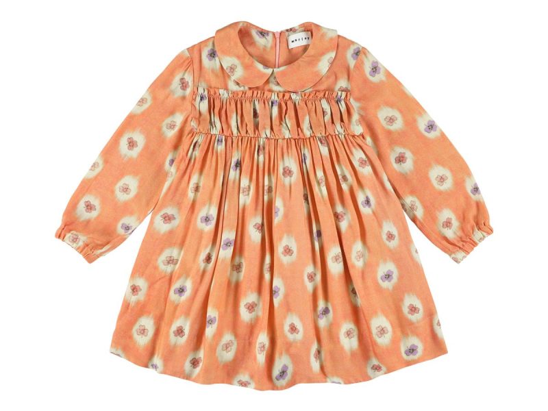 dress with round collar and ruffles on chest pumpkin 932211