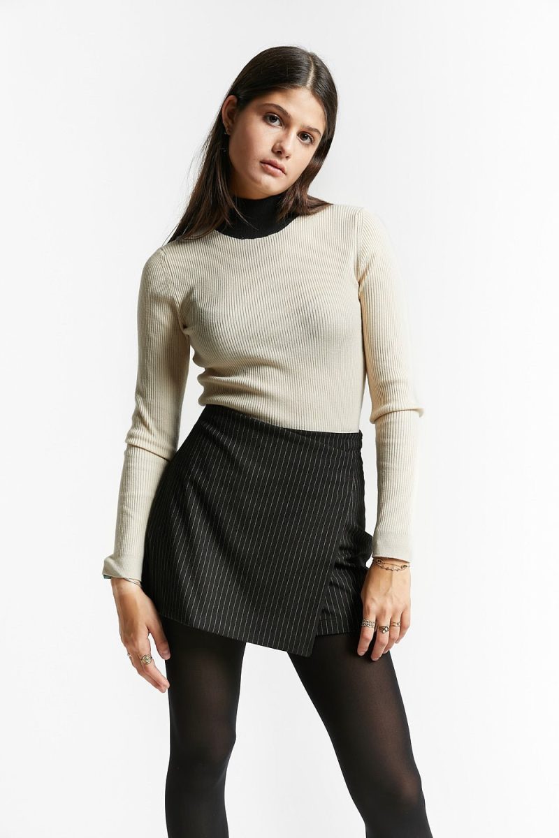 fine ribbed knit turtleneck off white 393773