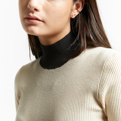 fine ribbed knit turtleneck off white 928030