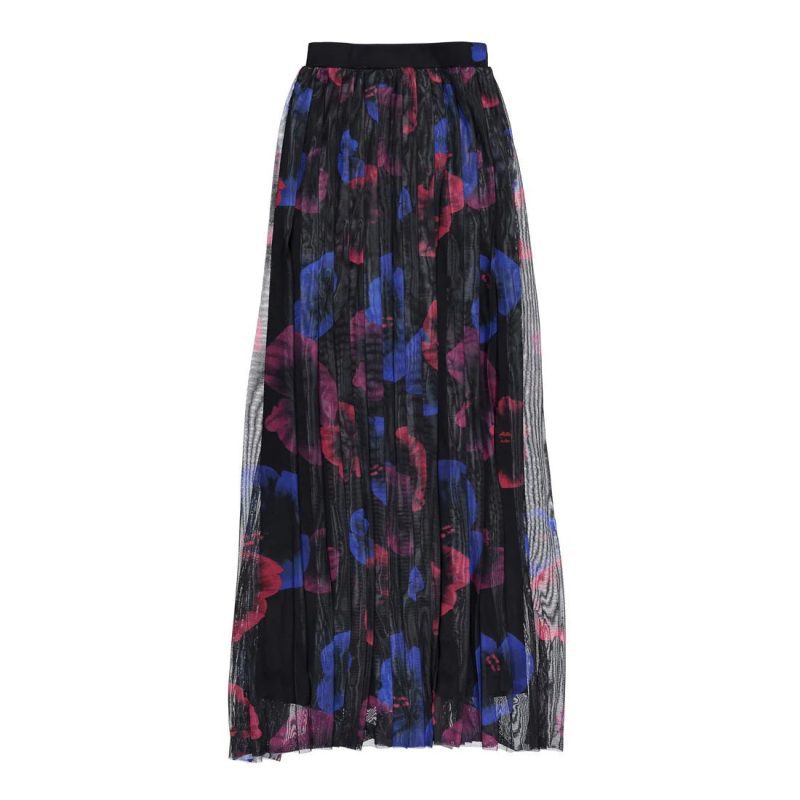 floral gauze skirt black 732514