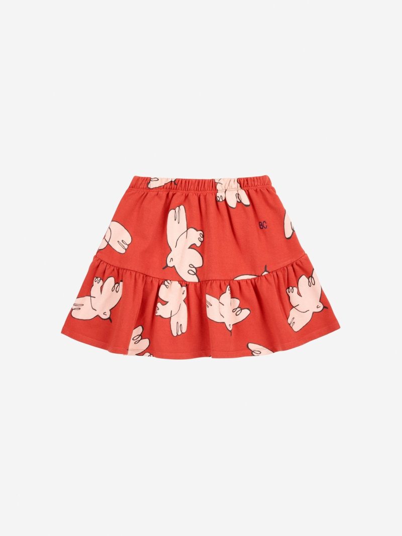 freedom bird all over skirt red 239840