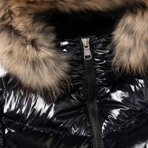 fur down jacket black 99 178511