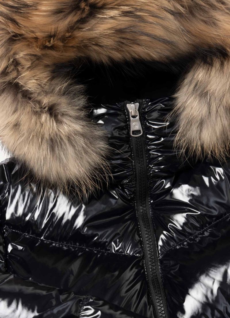 fur down jacket black 99 178511