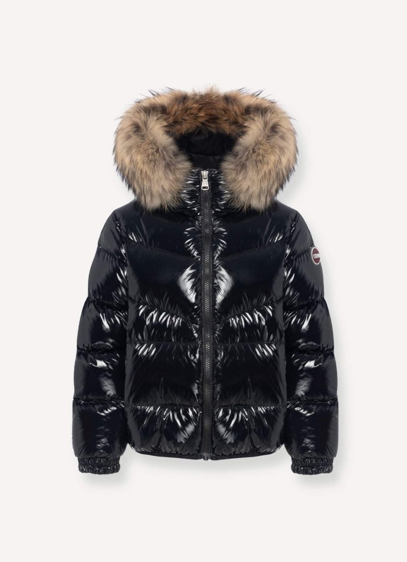 fur down jacket black 99 781783