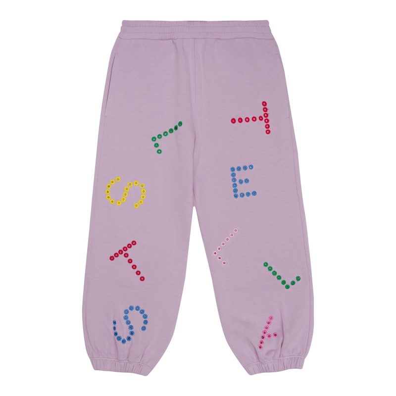 girl joggers with embro logo purple 197796