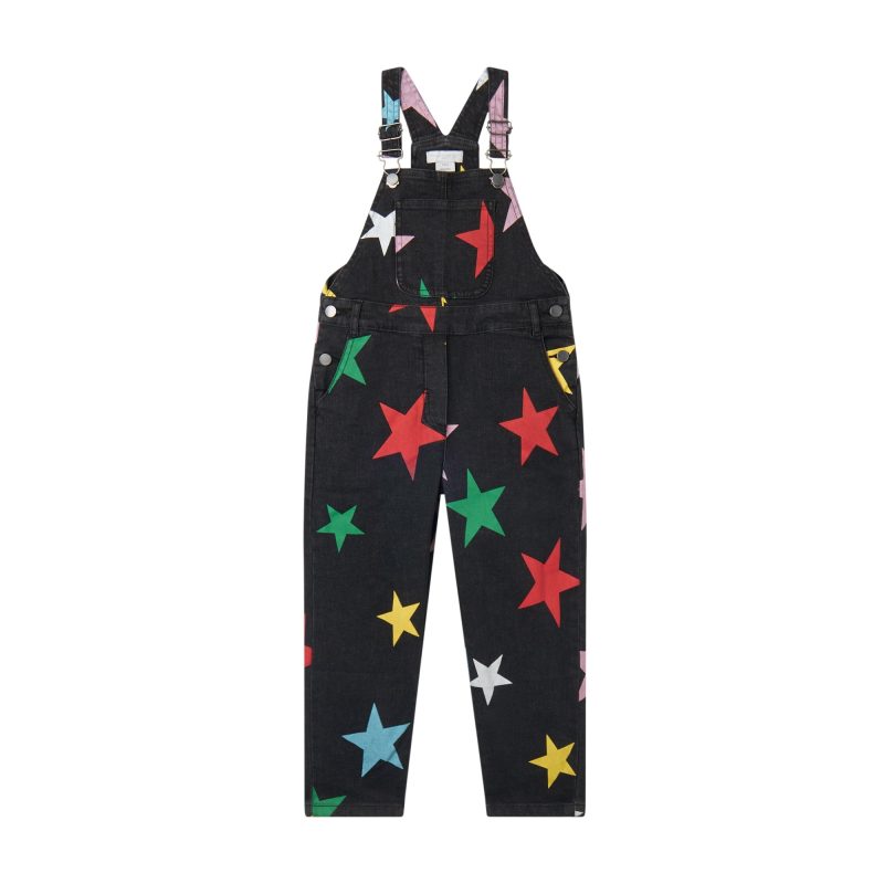 girl multicolor stars denim dunagree black 504840