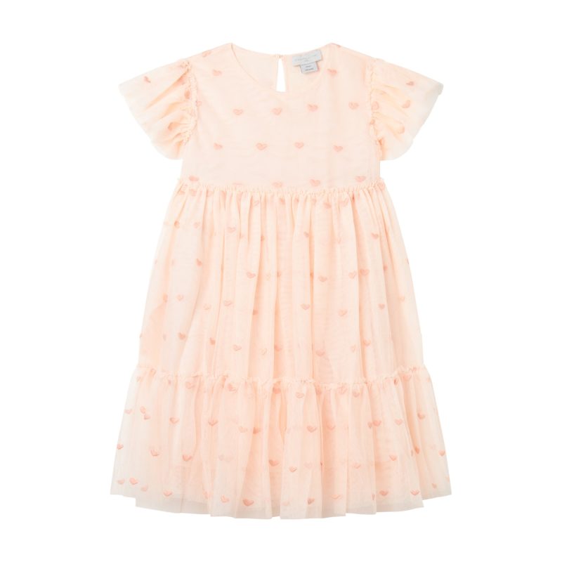 girl ss pink hearts embro tulle dress light pink 858174