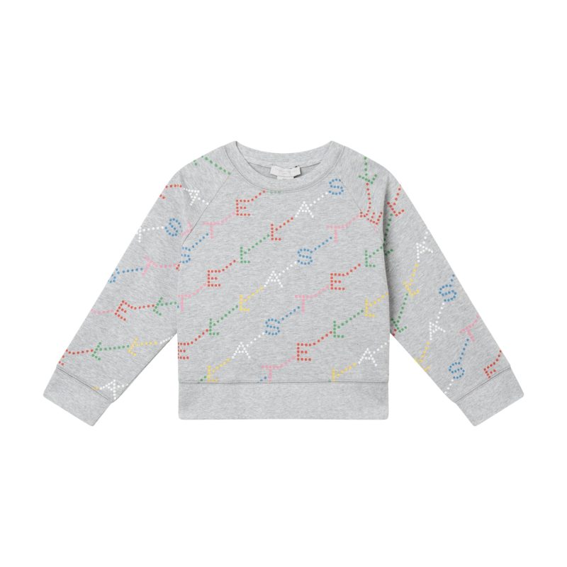 girl stella monogram sweatshirt grey 206393