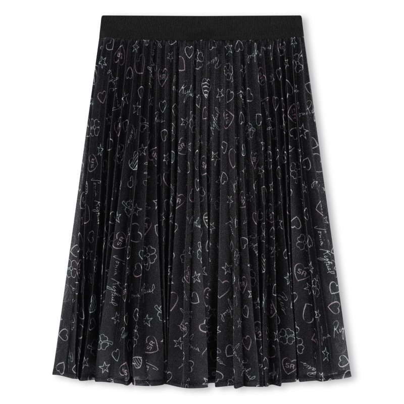 glitter pleated skirt black 743850