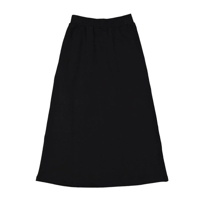 jet black a line sweatshirt skirt black 328090