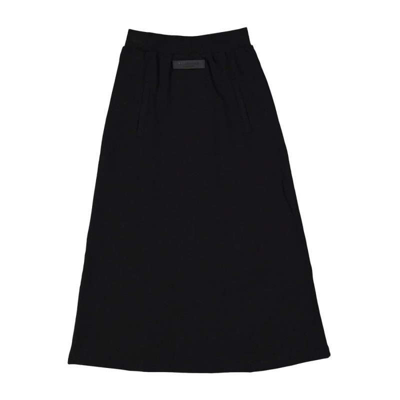 jet black a line sweatshirt skirt black 608383