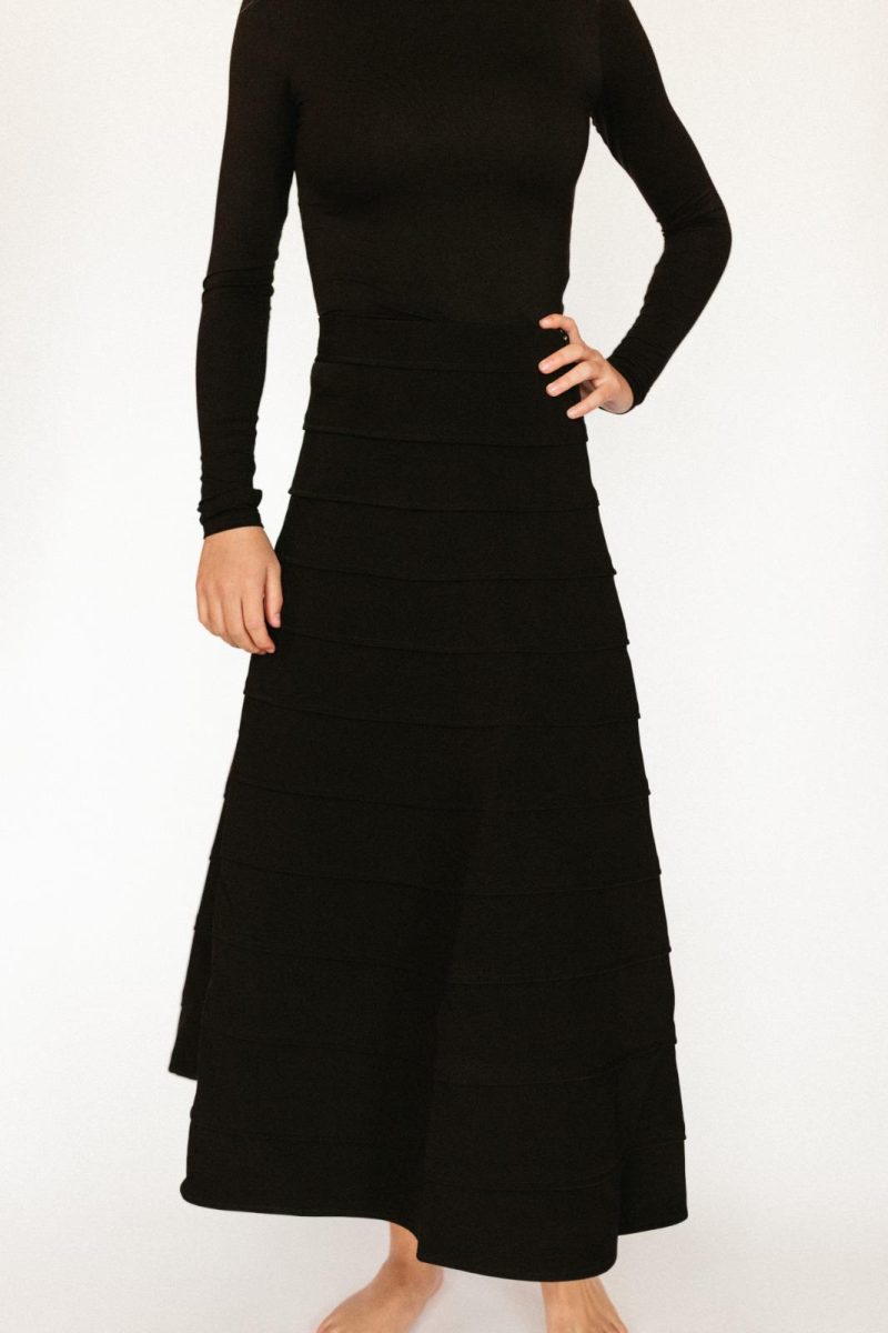 lines aline maxi skirt black 440467