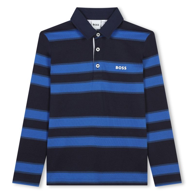 ls stripped polo blue 260436