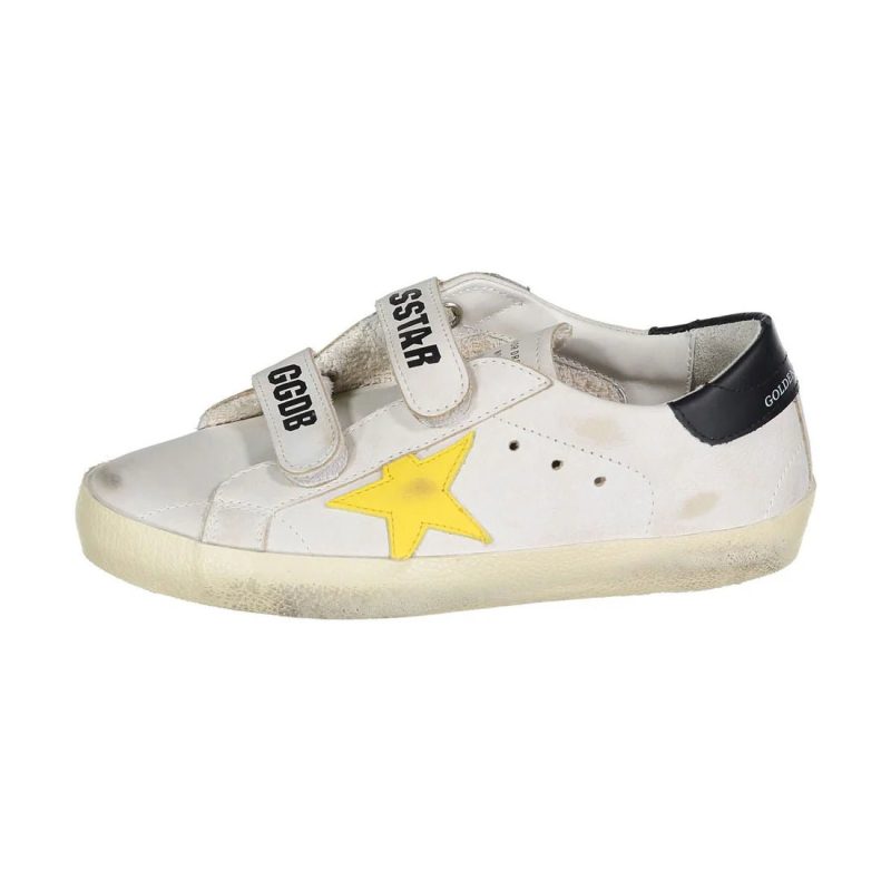 old school leather upper star heel and list whiteblackyellow 485685