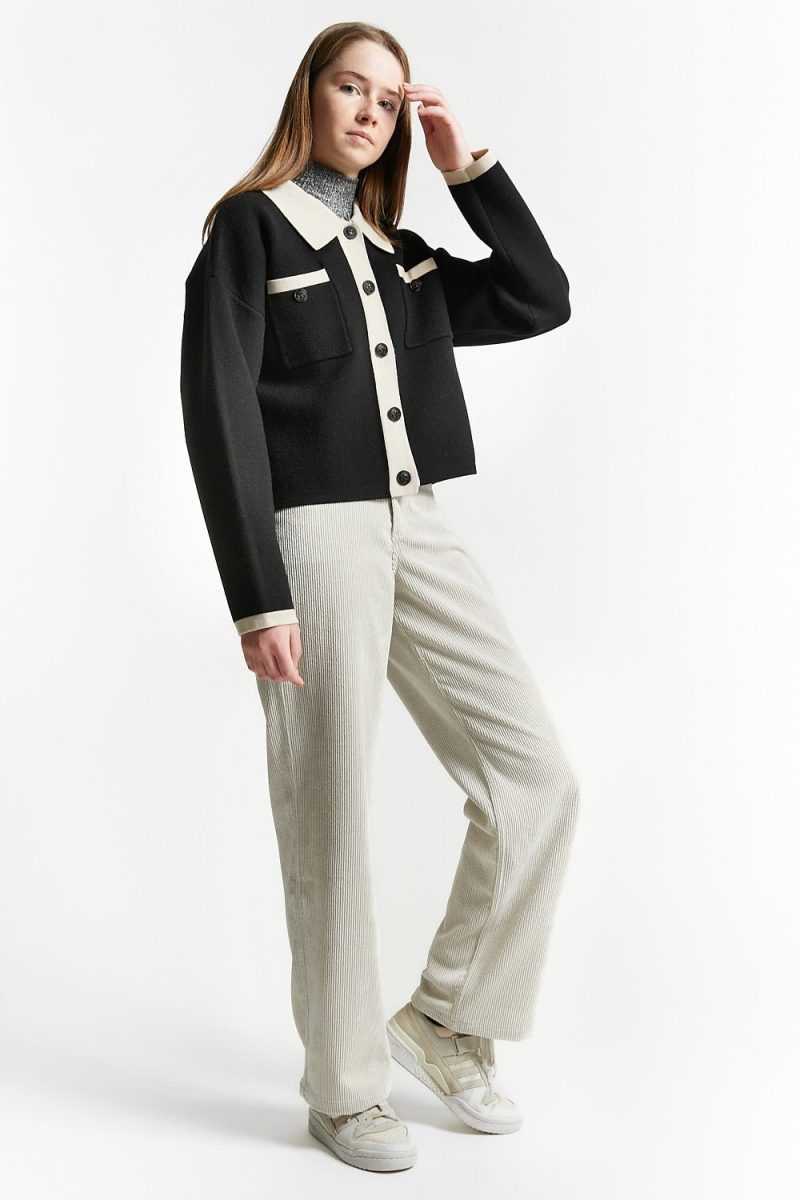 polo knit cardigan black 212569