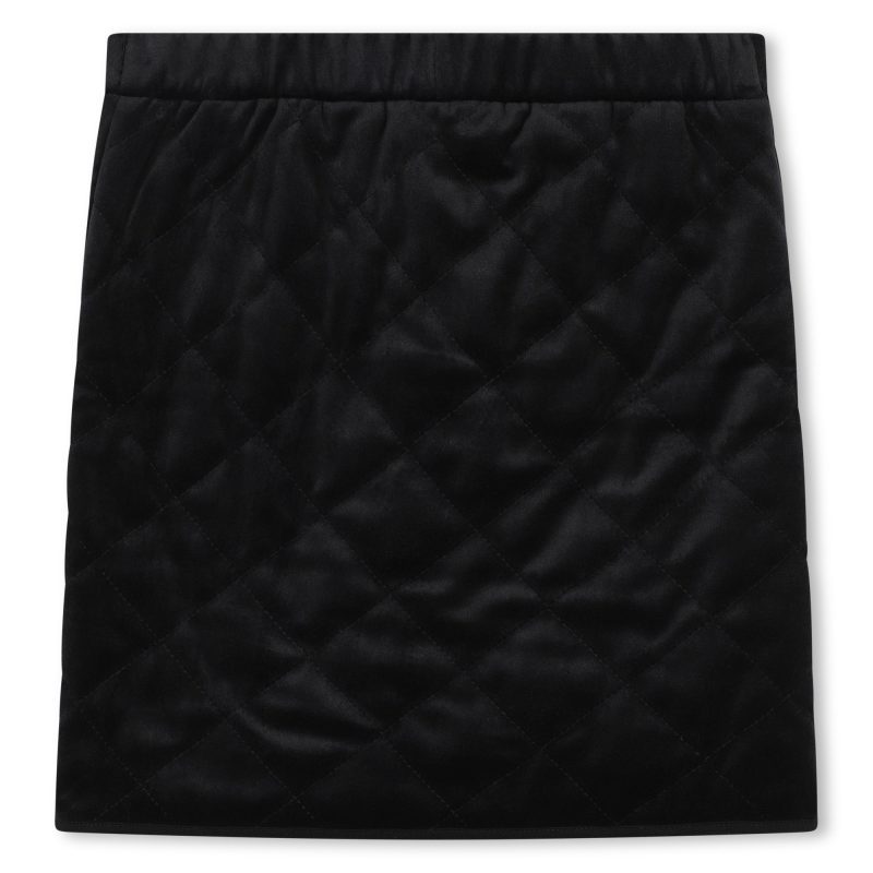 quilted velour skirt black 740313