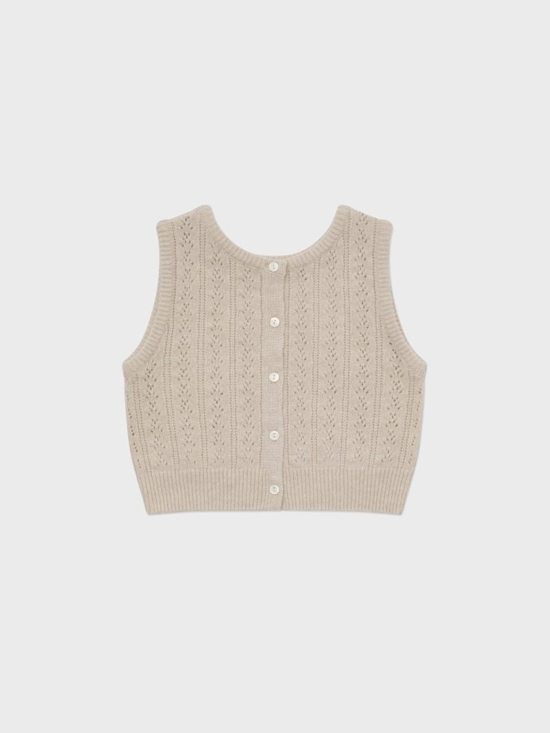 sera knit vest light beige 354879