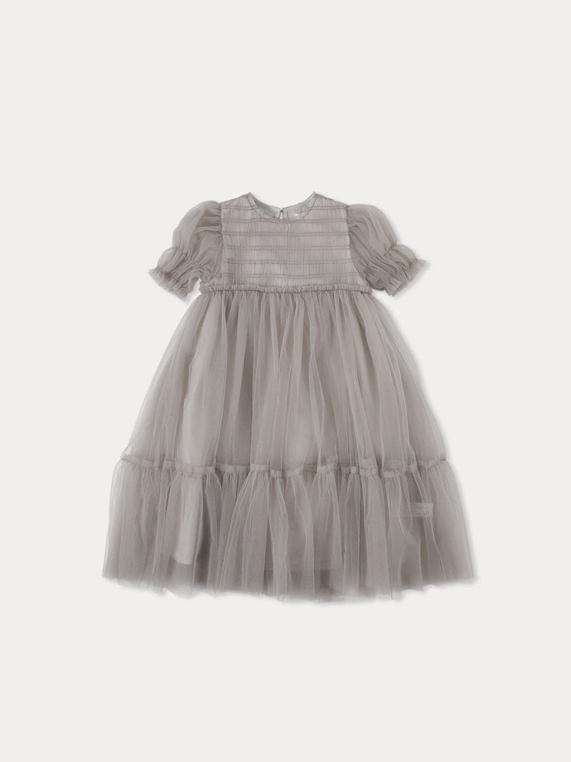 smocking sha dress grey 324443