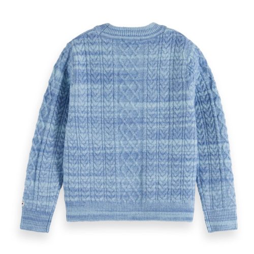 space dyed cable knit pcfc blue 452476