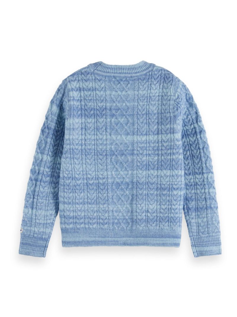 space dyed cable knit pcfc blue 452476