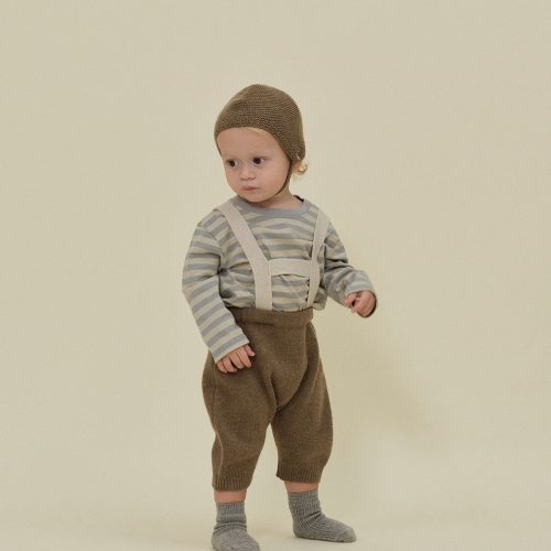 tyrol knit suspender pants khaki brown 291066