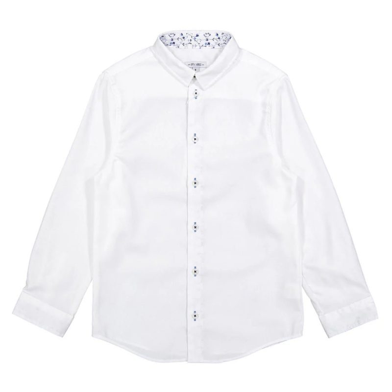 white long sleeve with blue bird detail collar 682844