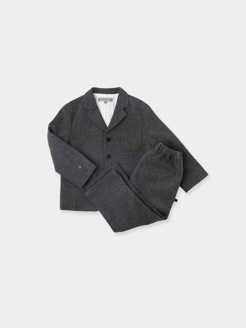 wool suit twinset charcoal 439711